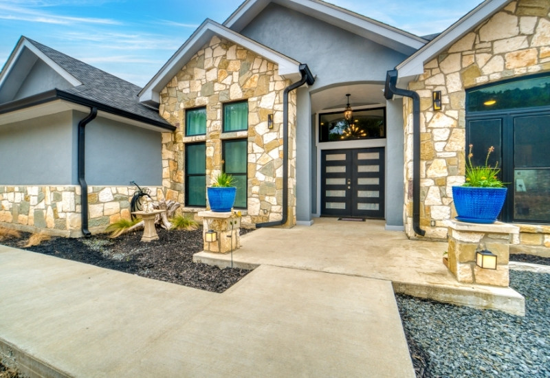 Custom gutter job + flag stone veneer.jpg