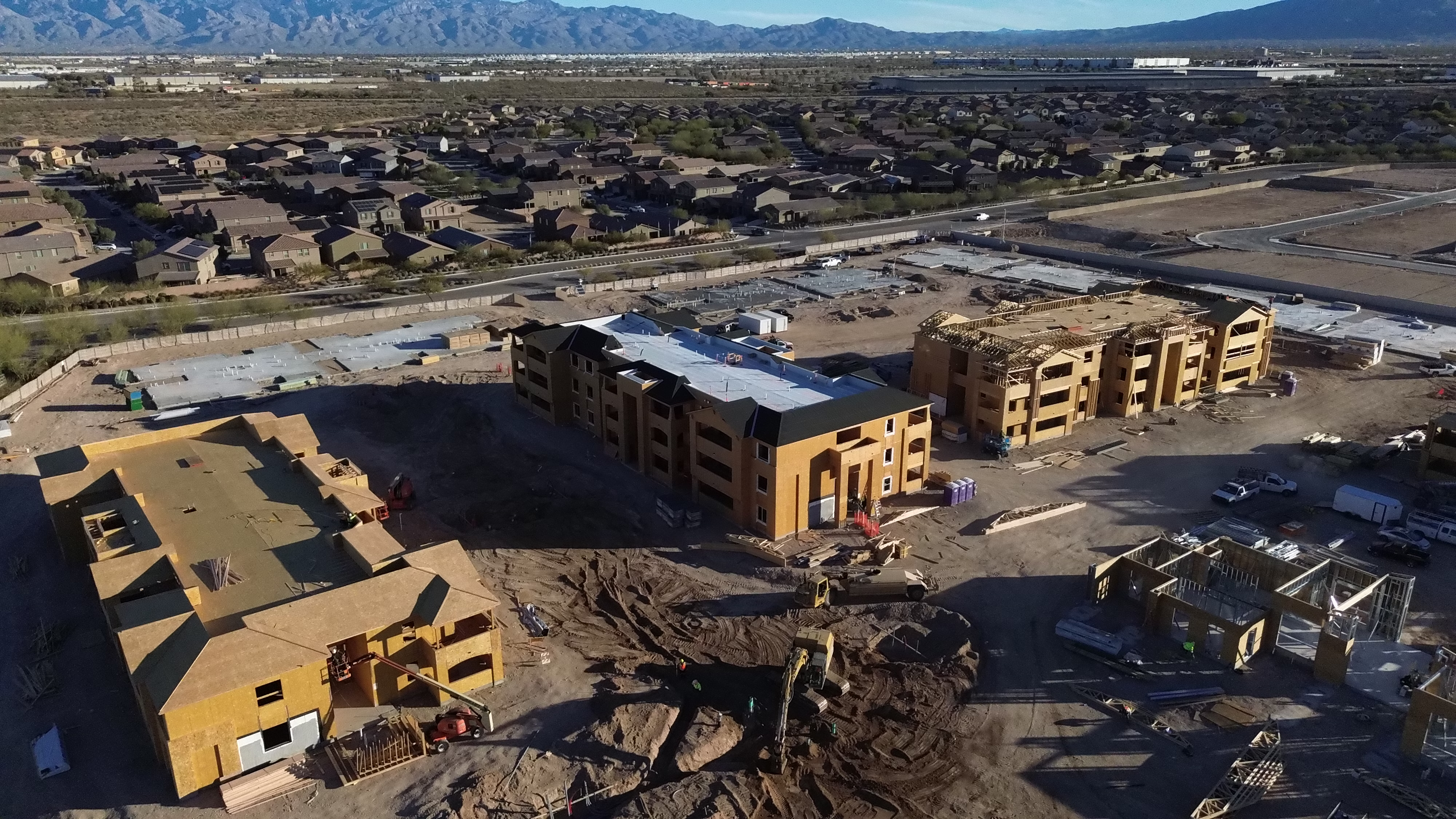 ABRC installing tile roof systems for HSL Construction on a multi-family property in Tucson, AZ.