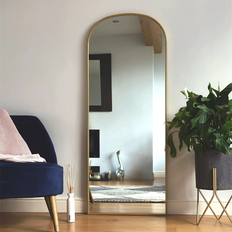 Thumbnail: Yoko - Gold Metal Gentle Arch Mirror - 150cm x 60cm