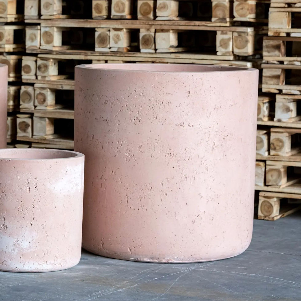 Thumbnail: Aurella | Blushstone – 30cm Medium Concrete Cylinder Planter – 13L Round Plant P