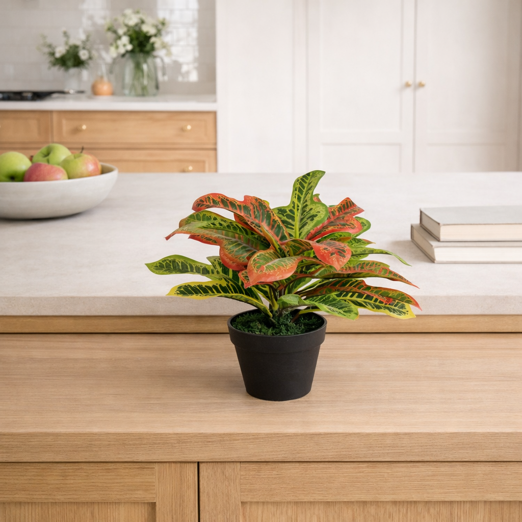 40cm Artificial Codiaeum Multicoloured House Plant