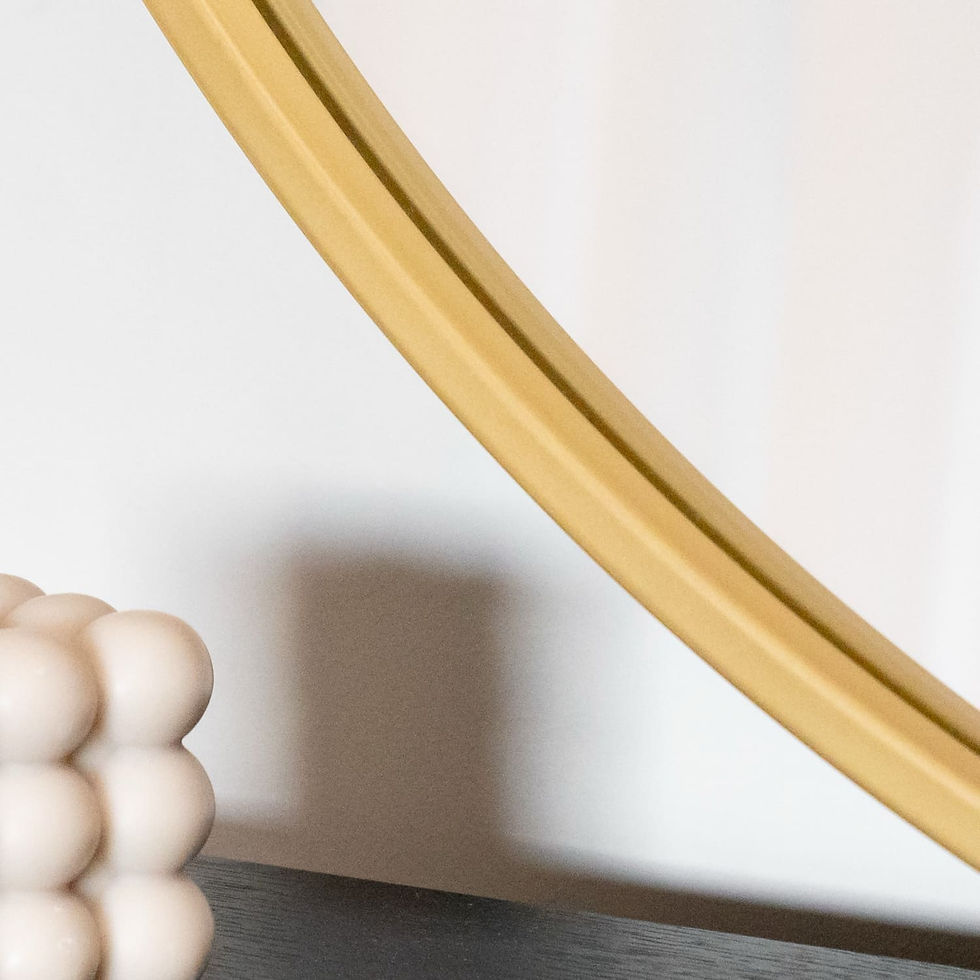 Thumbnail: Rei - Round Gold Metal Circle Mirror - 70cm x 70cm