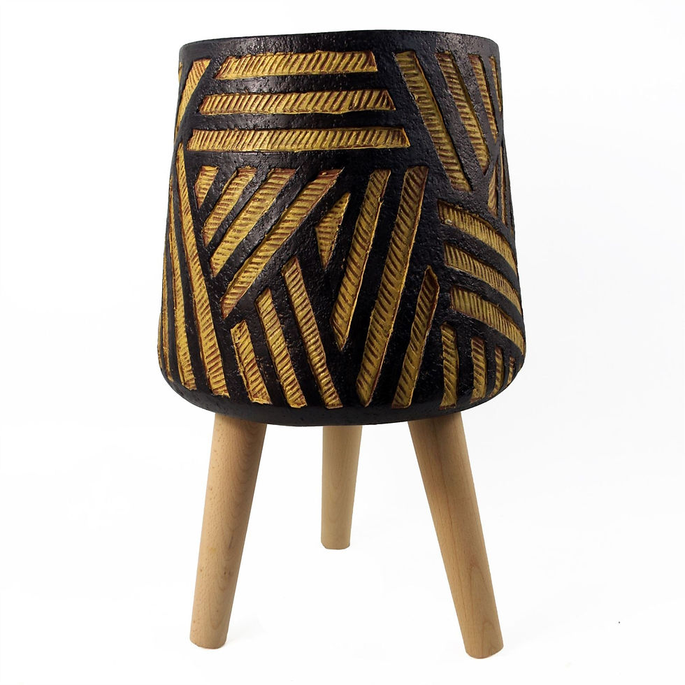 Thumbnail: Bali Fibreglass Planter with Wooden Legs – 45cm