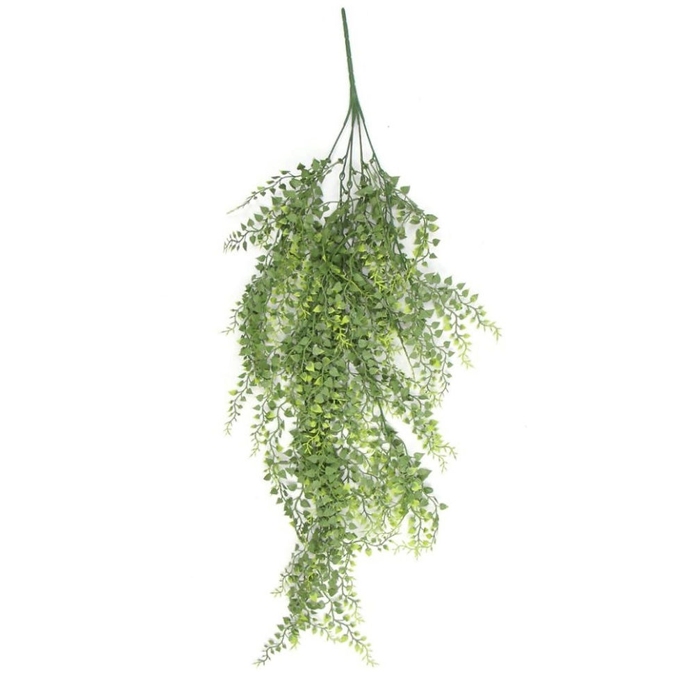Thumbnail: Pack of 6 x Hanging UV and Fire Resistant Artificial Trailing Button Fern Plant 