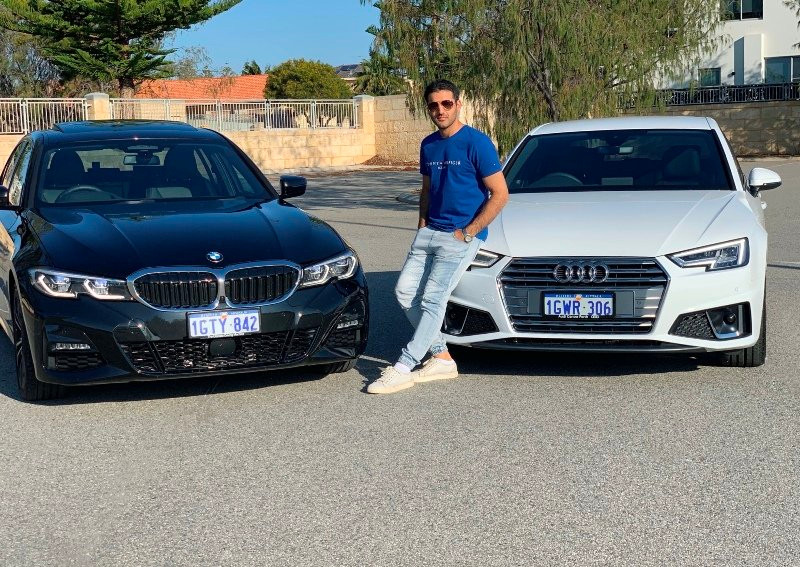 Yusof Mutahar Posing with His Cars