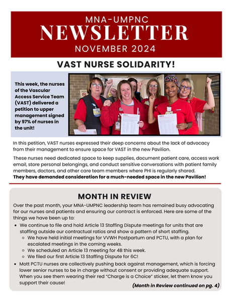 MNA-UMPNC November 2024 Newsletter