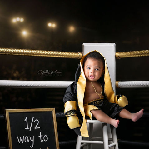 boxing theme first birthday photoshoot norie anderson photography marrero new orleans black female photographer best patient