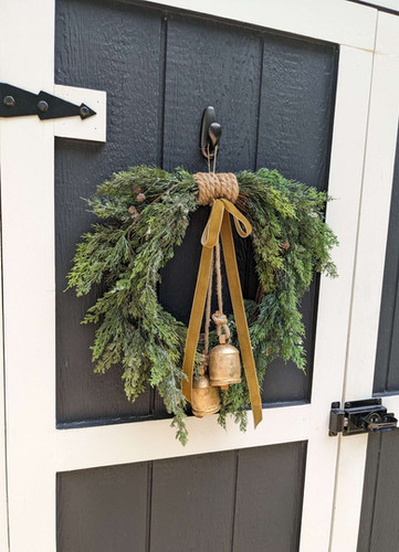 Vintage and Velvet Real Touch Mixed Pine Antique Bells Antique