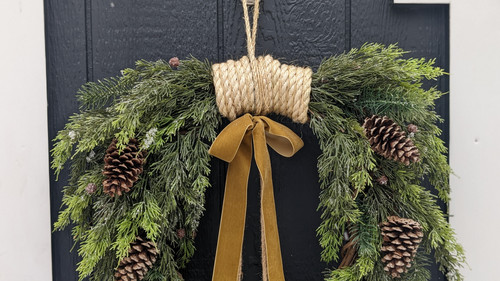 Vintage and Velvet Real Touch Mixed Pine Antique Bells Antique
