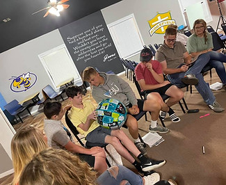 Youth attending Sunday school