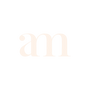 Logo "am" na cor off white