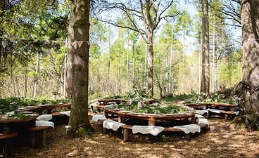 Wooden bespoke tables for wedding breakfast, parties & events.