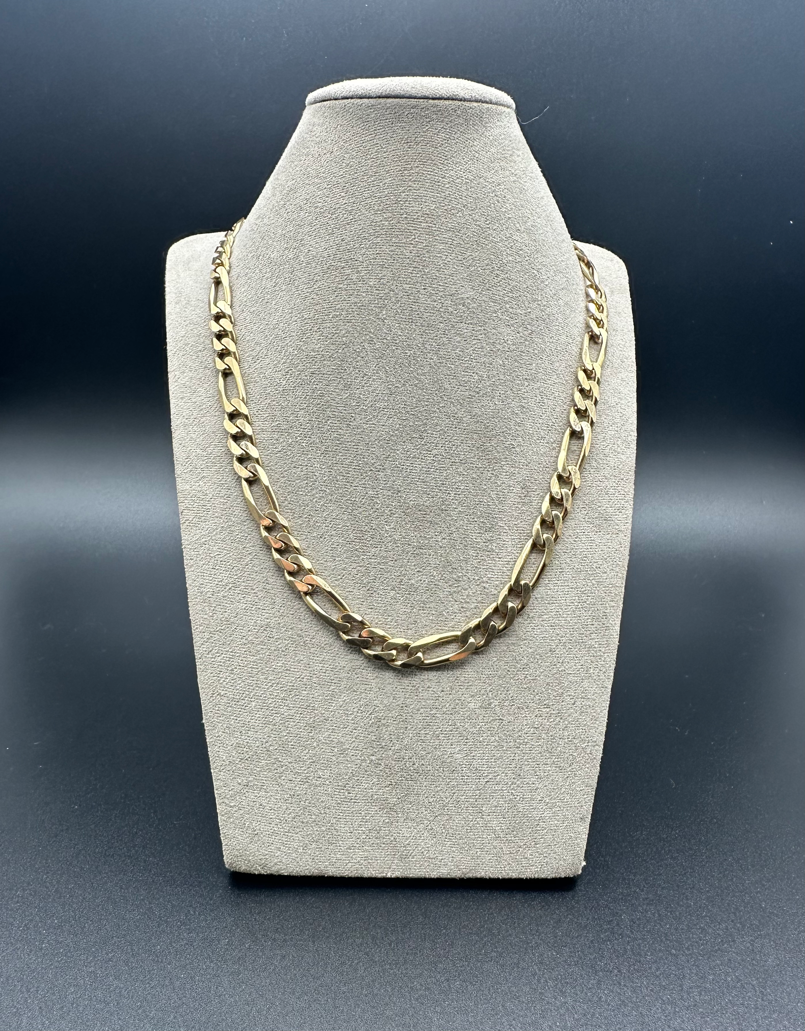 9ct Gold Figaro Necklace 