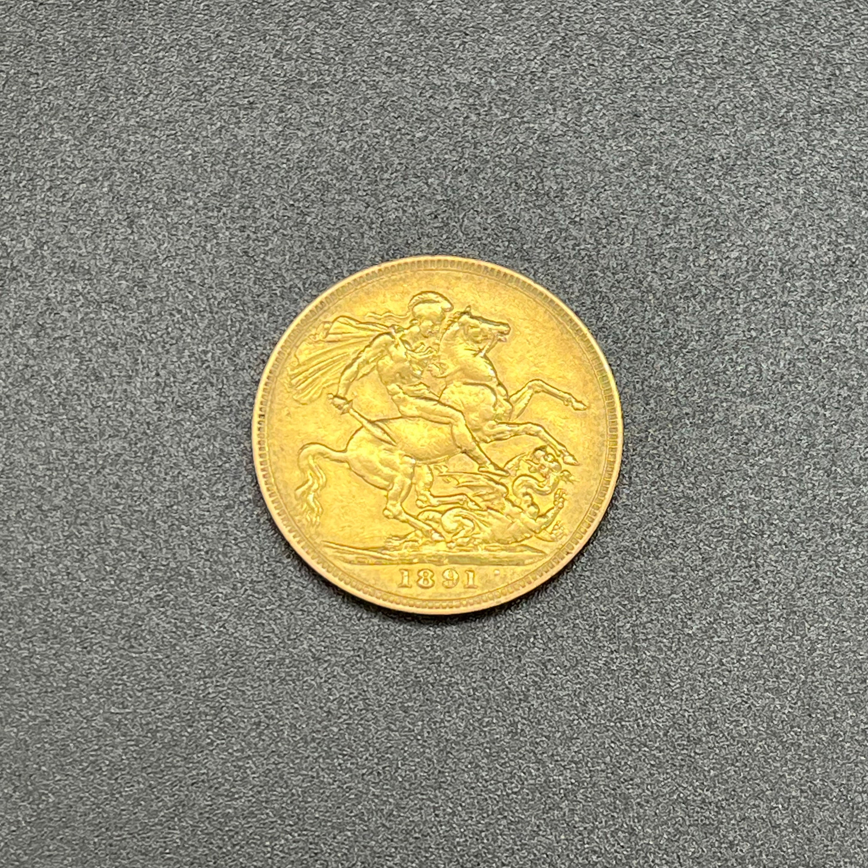 1891 Gold Sovereign - Victoria Jubilee Head
