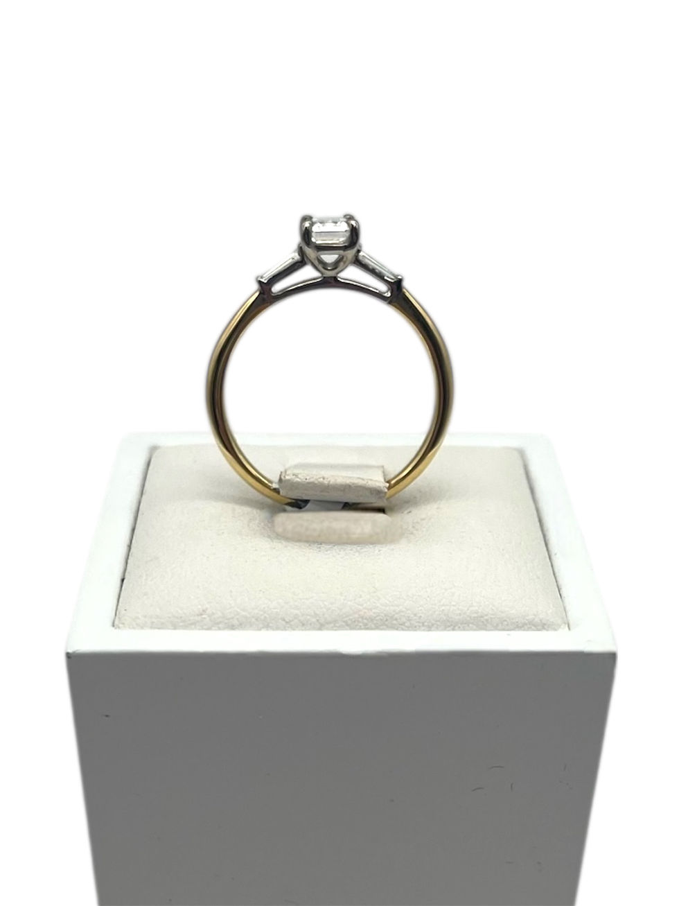 Thumbnail: GIA Certified 0.61ct Emerald Cut Diamond Ring 