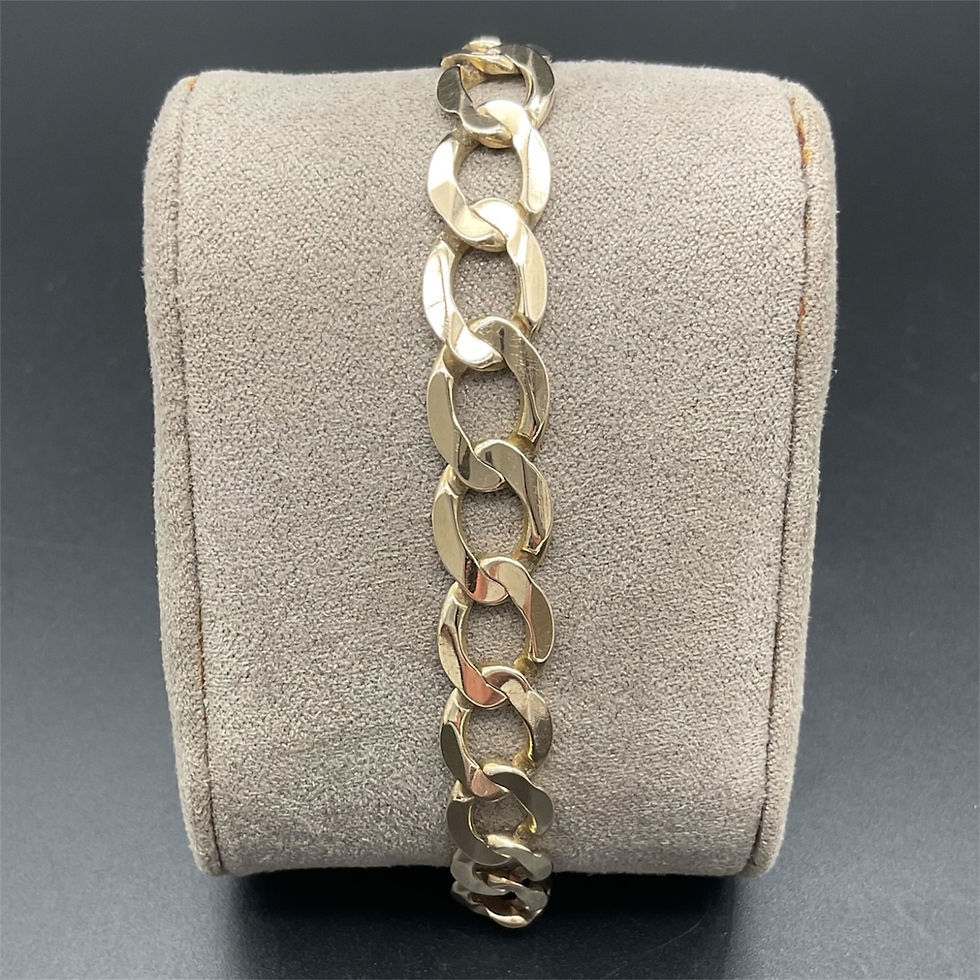 Thumbnail: 9K Yellow Gold Men’s Curb Chain Bracelet 