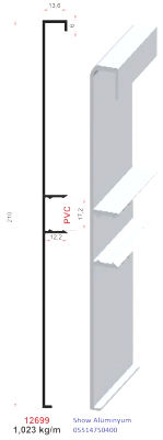 21 cm alüminyum süpürgelik
