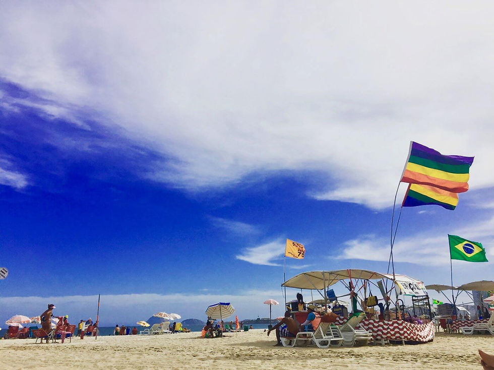Copacabana beach in Rio de Janeiro, Brazil