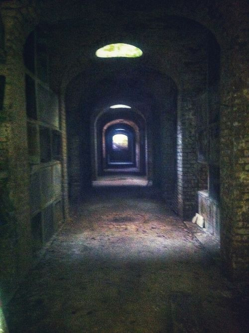 Terrace Catacombs during a guided tour of Highgate Cemetery West