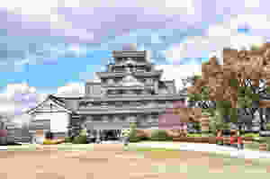 View of the Okayama Castle in Japan