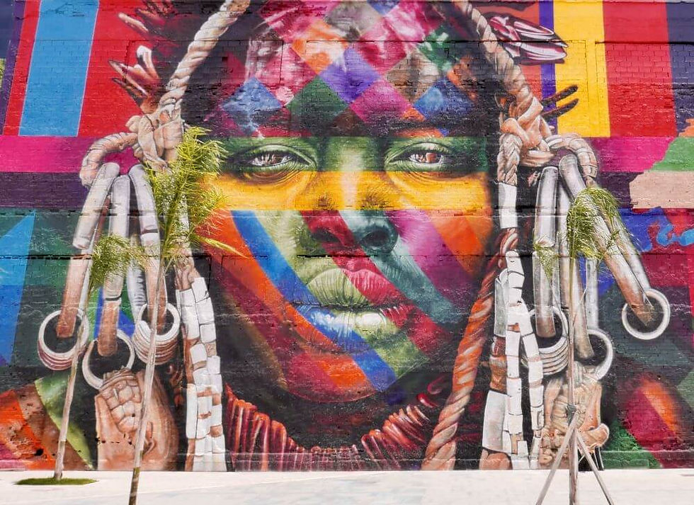 Stunning Etnias graffiti mural in Rio de Janeiro