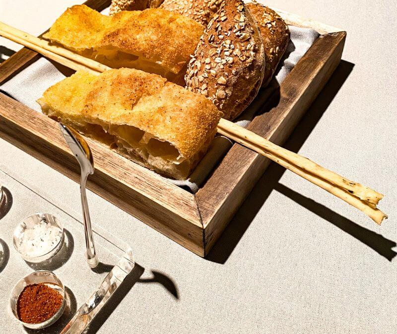 Bread basket at Gusto restaurant, Conrad Algarve