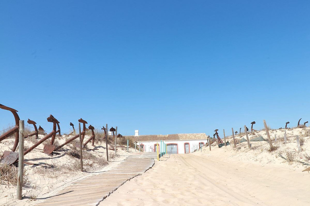 The anchor graveyard at the Algarve's Praia do Barril beach