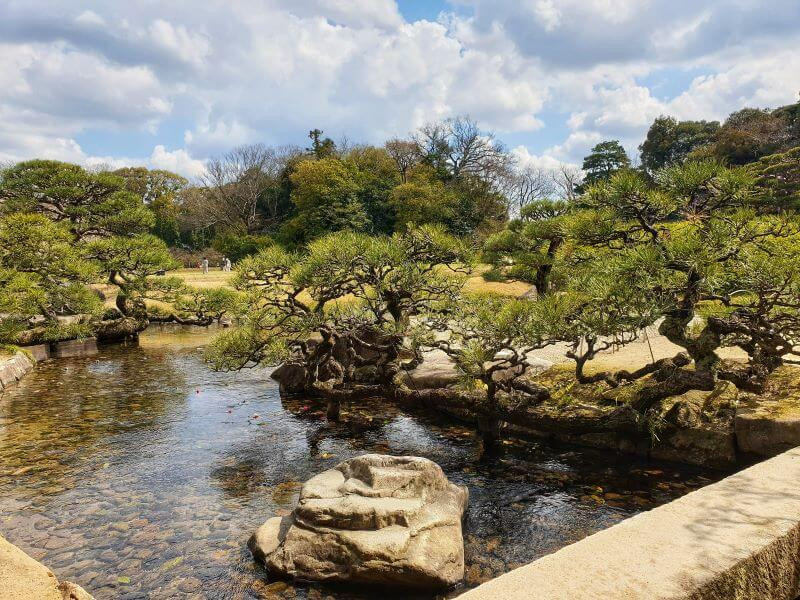 Koi pond in Okayama's Korakuen Garden, one of Japan's Three Great Gardens