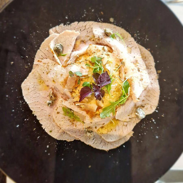 Vitello Tonnato roast veal starter at Margot restaurant in Covent Garden