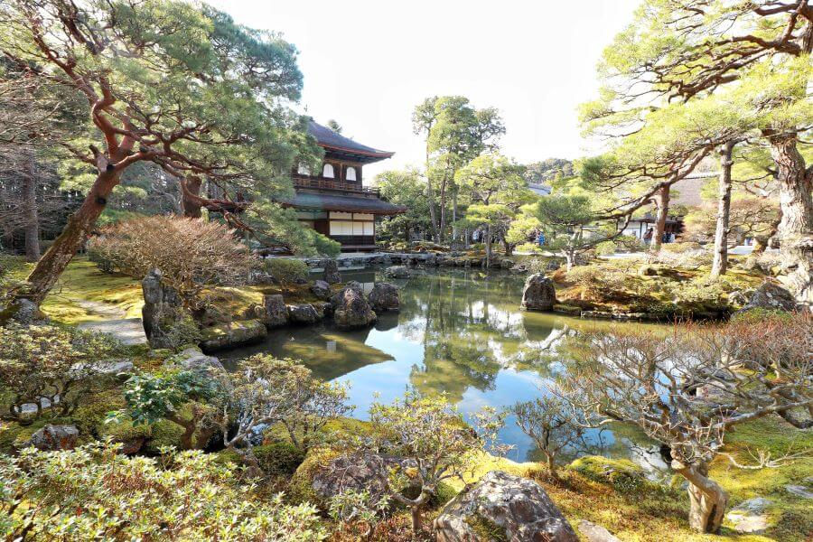 The Ginkaku-ji Silver Pavilion Temple in Japan's Kyoto.
