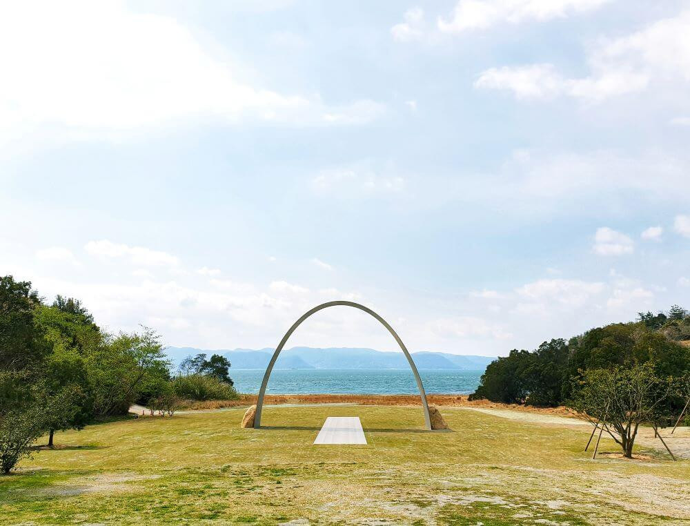 Lee Ufan art installation on Naoshima Island in Japan