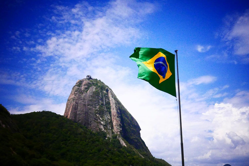 View of sugarloaf mountain from Red Beach in Rio