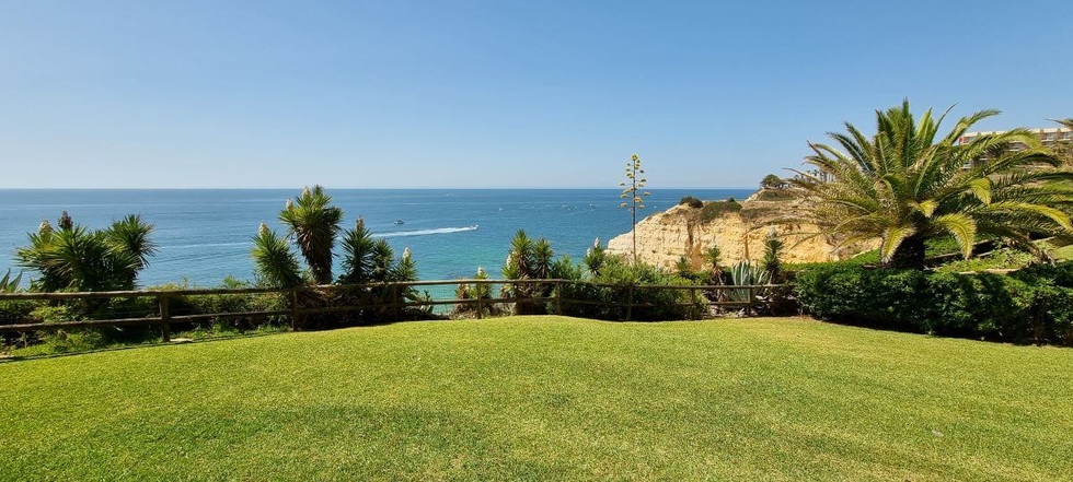 Lawn and Sea view at Vilalara hotel in Algarve Portugal