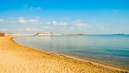 Los Nietos beach in the Mar Menor. Some