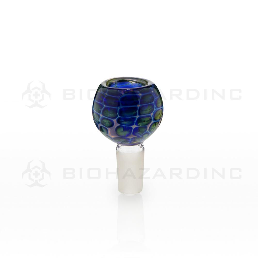 14mm Bowl | Blue Honeycomb Fumed