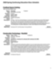 Spring 2020 CE Class Schedule (Calendar)