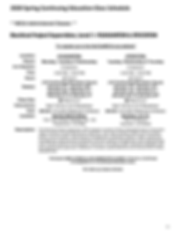 Spring 2020 CE Class Schedule (Calendar)