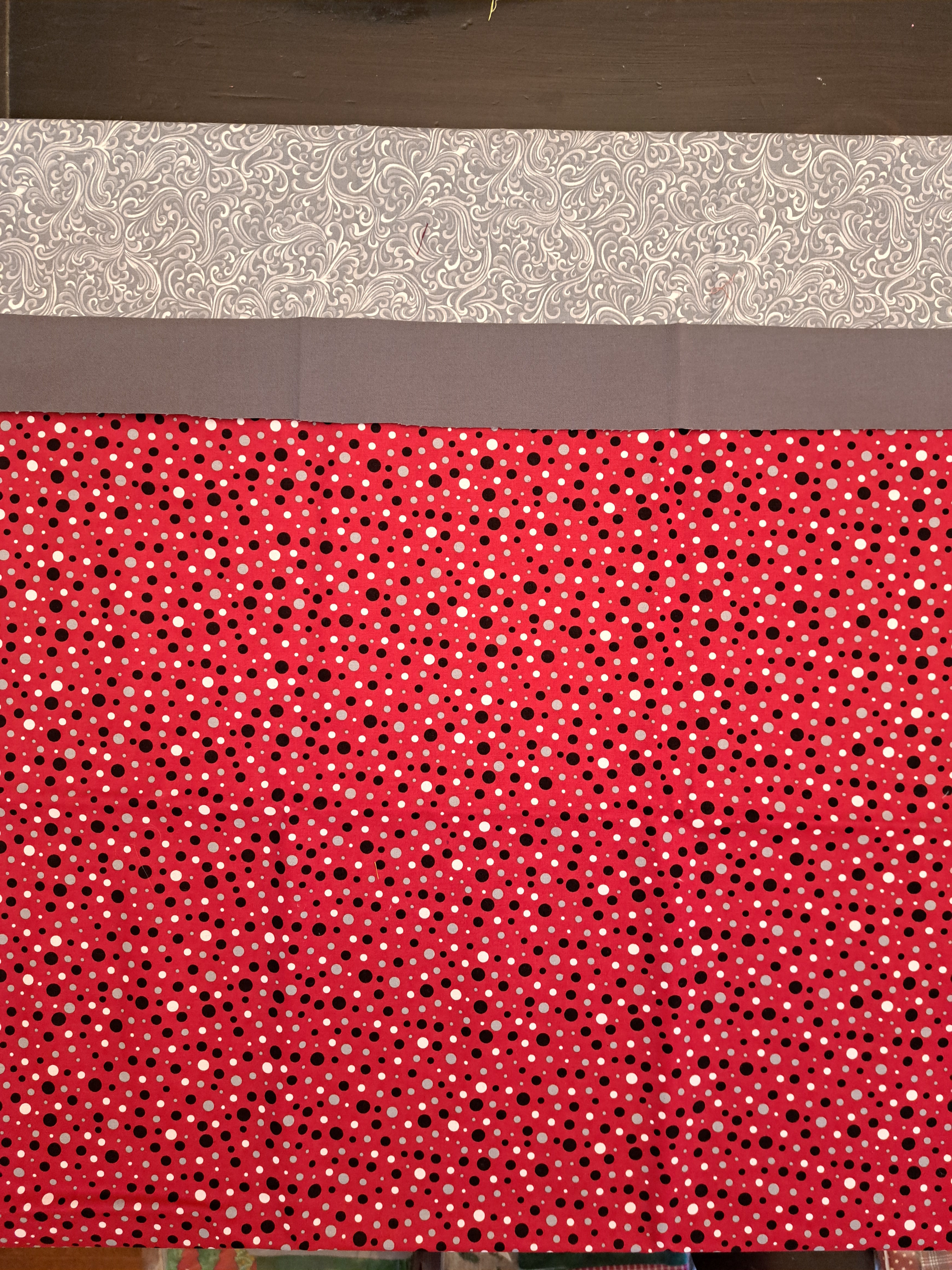 Polka Dot Red & Gray