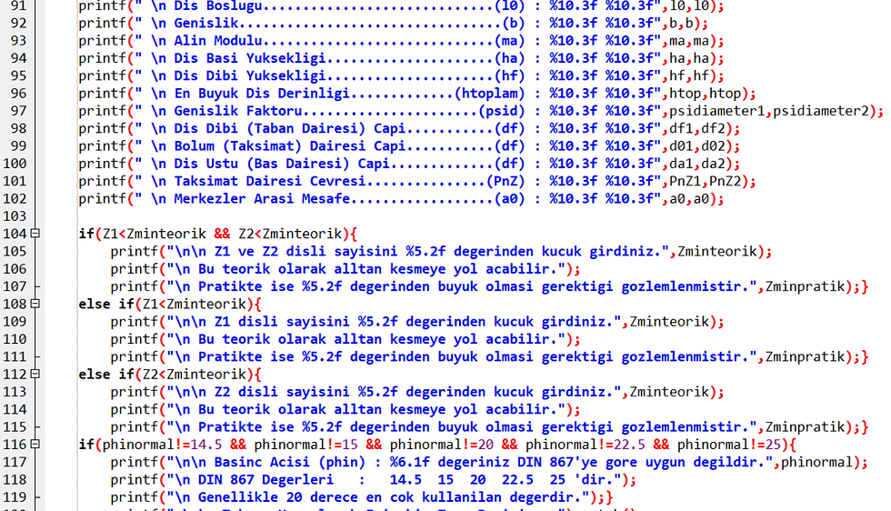 C++ Gear Design Program (Part)