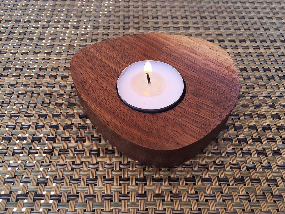 Thumbnail: Mid Century Modern Walnut Tealight Holders (2 per order)