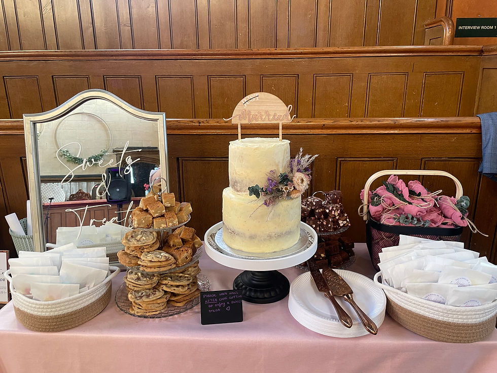 Jenny & Iain's Wedding Cake at The Sessions House.