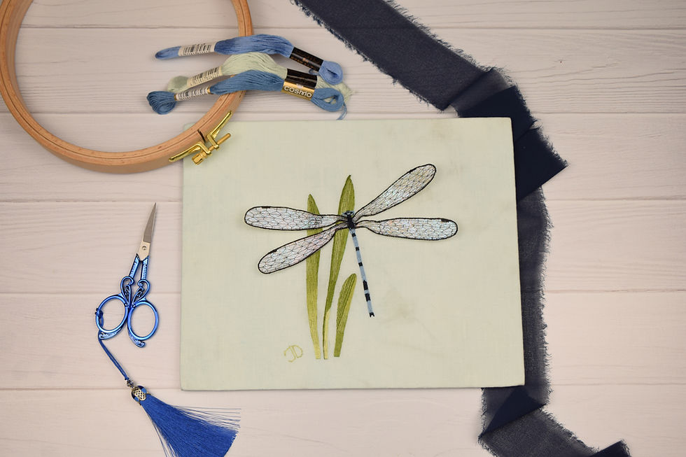 Thumbnail: Damselfly Embroidery Pattern PDF booklet, Nature Insect (Digital Download)