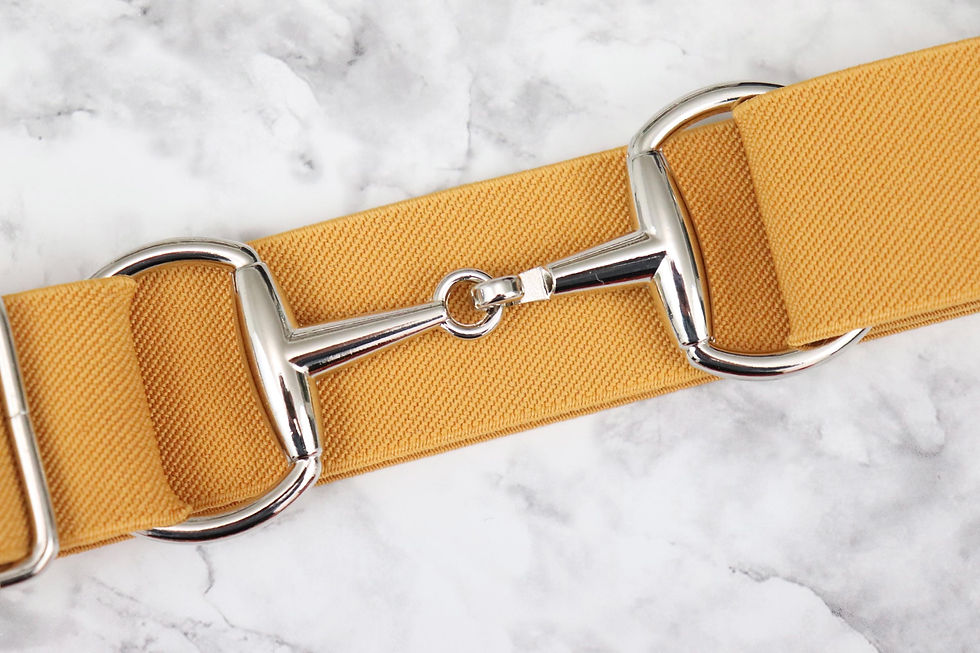 Thumbnail: 1.5 inch Orange/Yellow's Elastic equestrian belt