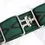Thumbnail: 1.5 inch Green/Black Diamond Elastic equestrian belt