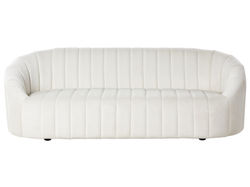 White velvet 3 seater sofa