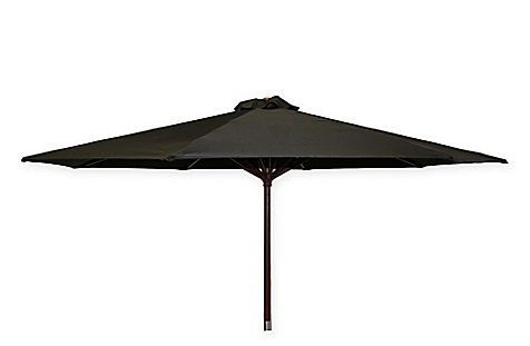 black wood umbrella