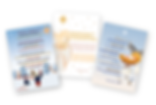 Lot de 3 cartes de prière 