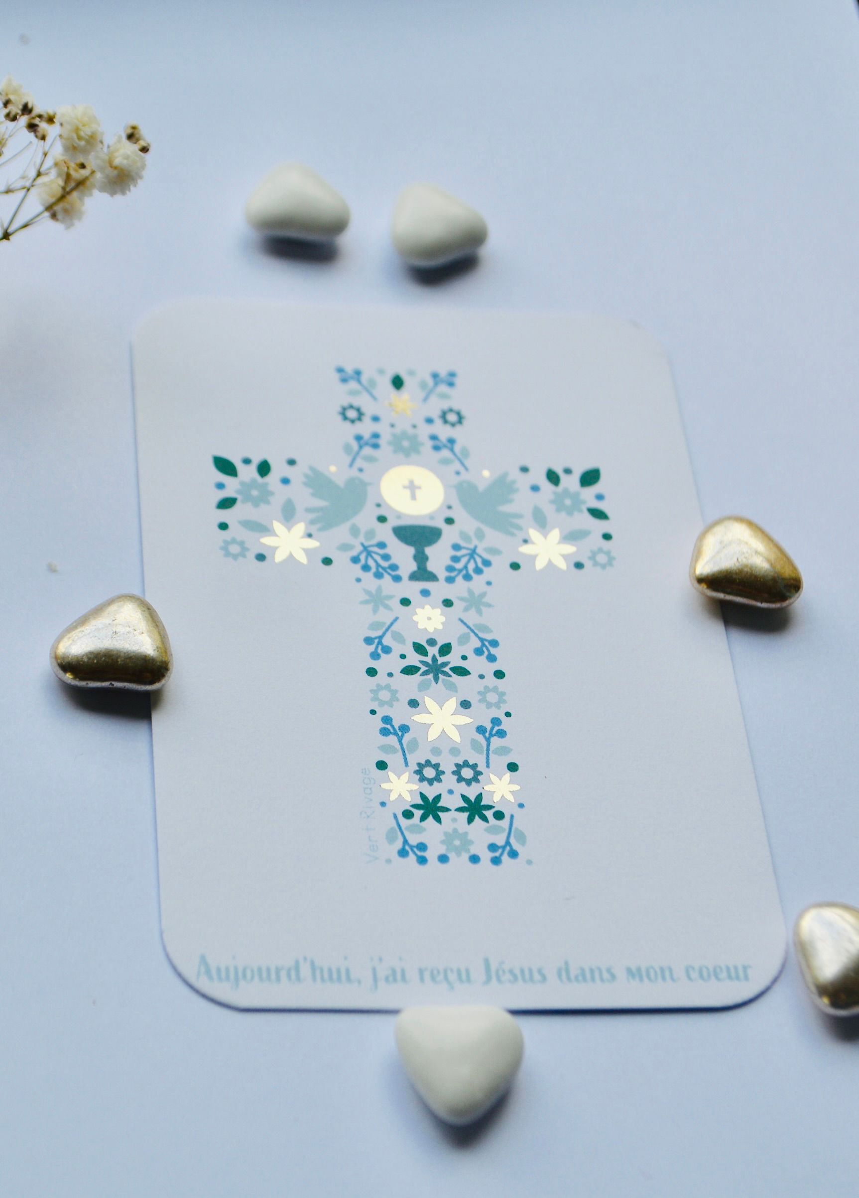 Signet croix dorure à chaud