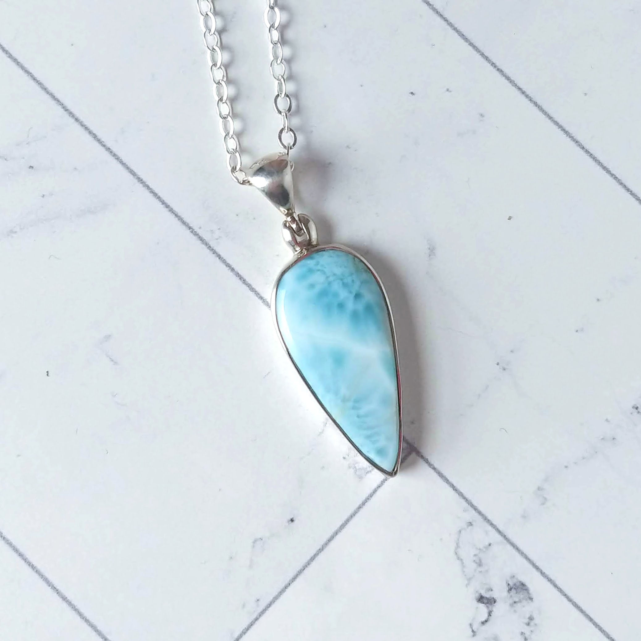 Larimar Pendant Necklace