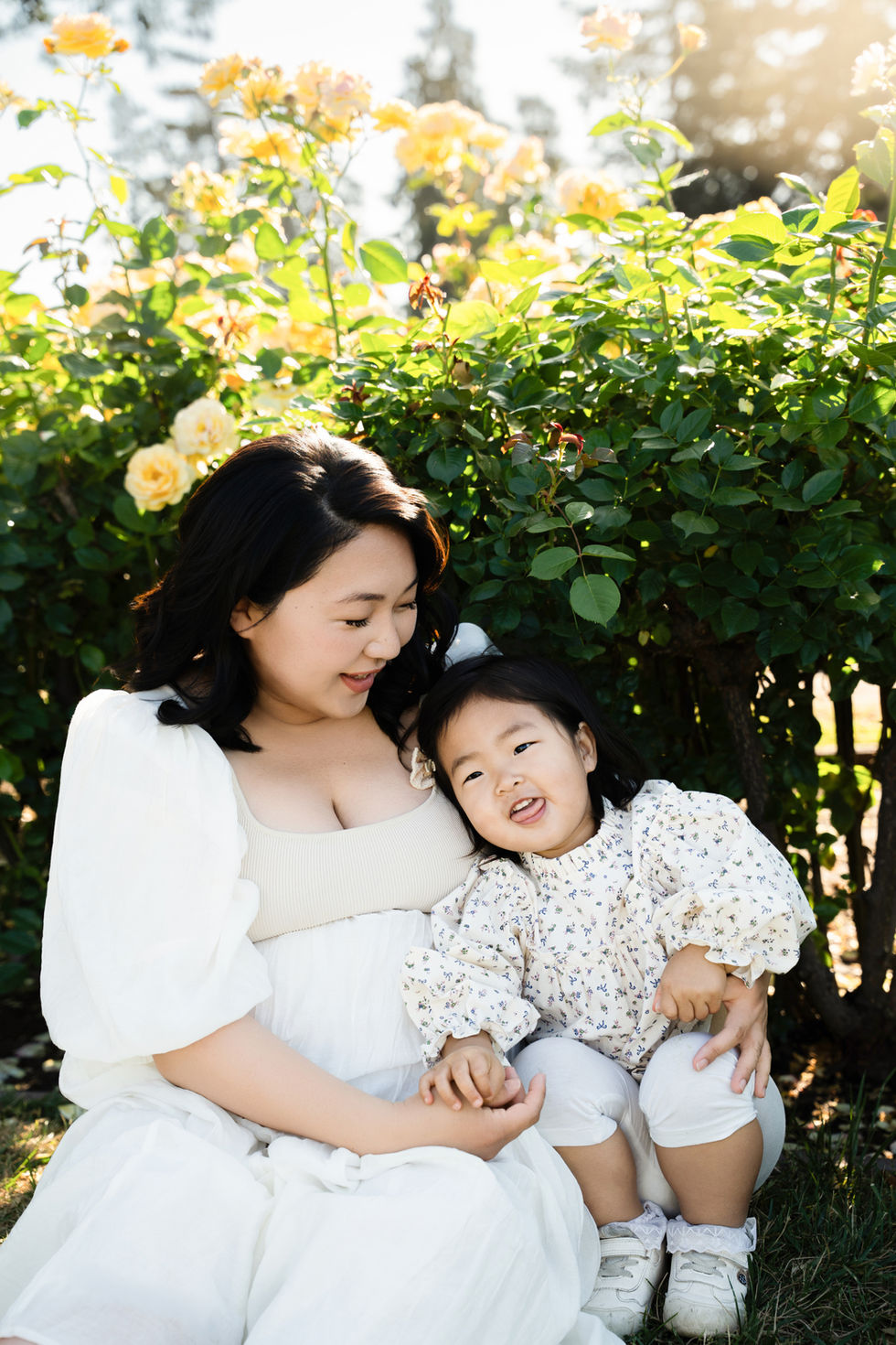 Mother's day session in San Jose Rose Garden